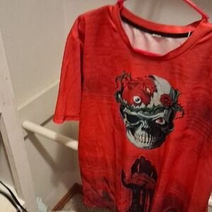 Red Graphic Mens Shirt